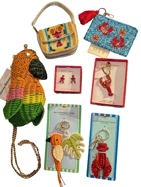 Tommy Bahama, Betsey Johnson, Piper K Handbags - Tropical Summer Accessories 7pc Lot from Betsey Johnson, Tommy Bahama, Piper K
